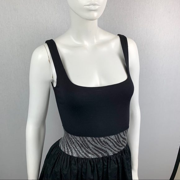 NEW Zebra Jacquard Roses Metallic Belt Mini Dress - Picture 10 of 16